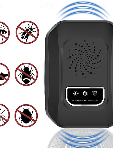  ultrazvukový odpuzovač škůdců, elektronický odpuzovač škůdců pro krysy, myši, šváby, pavouky, komáry, mravence, ekologický odpuzovač hmyzu pro domácnost, půdu, garáž, sklad, bezpečný pro domácí