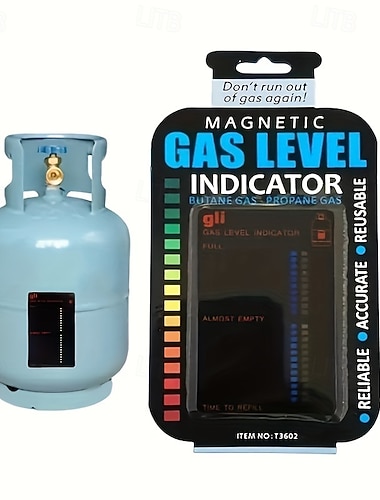  3 stk. magnetisk gassnivåindikator, gjenbrukbar propantankmåler for butan- og lpg-flasker, drivstoffnivåmåler for grill, camping, campingvogn, terrassevarmere, pålitelig &nøyaktig