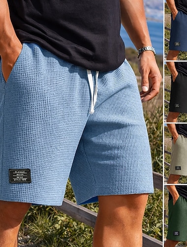  Męskie Spodenki do biegania Sportowe szorty Spodenki na siłownię Ściągana na sznurek Kieszenie Szorty Codzienny Na zewnątrz Urlop Lato Lekki Oddychający Trening w siłowni Chodzenie Jogging Regularny