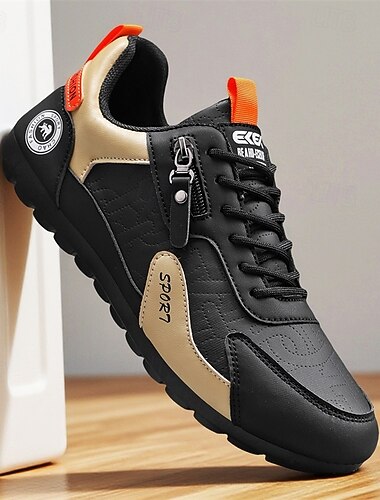  Baskets montantes élégantes pour homme avec empiècements en similicuir, design sport moderne, idéales pour un style décontracté, les voyages et la rue.