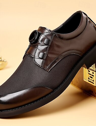  Chaussures de ville marron pour homme, style business casual, baskets habillées confortables à lacets, légères et élégantes, idéales au quotidien, pour les voyages, les déplacements, les réunions, les tenues de week-end et un style masculin chic.