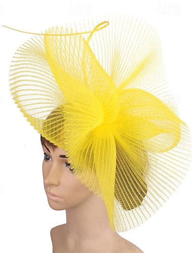 Fascinators Polyester Mariage Anniversaire ancien Mignon Rétro Avec Tulle Casque Couvre-chef