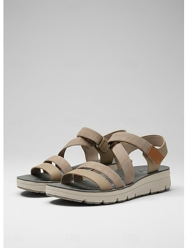  Blå sportssandaler med reim til dame – komfortabel justerbar borrelåslukking, pustende design med trendy sporty stil, perfekt for utendørsaktiviteter, fotturer, sommerreiser og daglig bruk