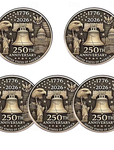 Set di 5 spille commemorative per il 250° anniversario americano, spilla unica e creativa per abbigliamento. &zaini, il regalo perfetto per i festival per valorizzare il tuo stile