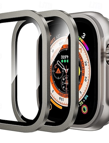  [4 pakkaus] Katsella Näytönsuojat Yhteensopiva Apple Watch Ultra 49mm Suurin kattavuus Kosketa Herkkä HD Clear Karkaistu lasi Kellotarvikkeet