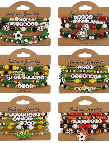  Verdensfotballkamp 2026 armbånd Jewerly Fotballmamma Vifte Voksne Unisex Karneval Fest Fotballkamp Fotballarrangement Kle deg opp