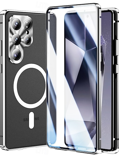  Handy Hülle Handyhüllen Für Samsung Galaxy S26 S26 Plus S26 Ultra Magnetische Adsorption Kristallklar Schlankes Gehäuse Abnehmbar mit Displayschutz Spiegel Aluminiumlegierung