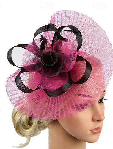  Fascinators Plume Filet Mariage Anniversaire Élégant ancien Mignon Avec Plume Tulle Casque Couvre-chef