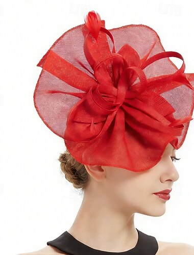  fascinators Hør Fjer Bryllup Fødselsdag Elegant Årgang Sød Stil Med Fjer Medaljon Hovedbeklædning