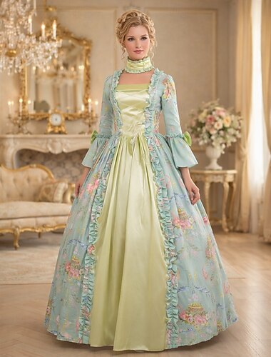  Rococo Victoriaans Vintage Jurk Baljurk  Gala jurk Maria Antonietta Kostuum Dames Maskerade Carnaval Feest Halloween Volwassenen Kleding