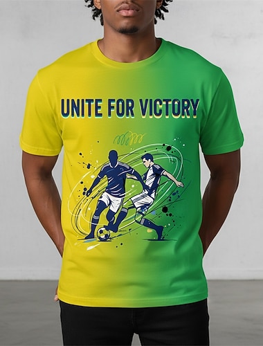  Partita mondiale di calcio 2026 Abiti Abbigliamento sportivo Maglietta grafica Vintage Festa Football americano Corte per Unisex Adulti Stampa 3D  per Sport all'Aperto