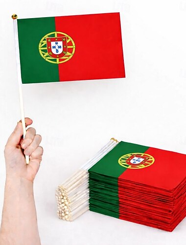  Fußball-Weltmeisterschaft 2026 Fahne Handflagge Portugal Ventilator Cosplay Kinder Erwachsene Unisex Maskerade Party Fußballspiel Verkleiden