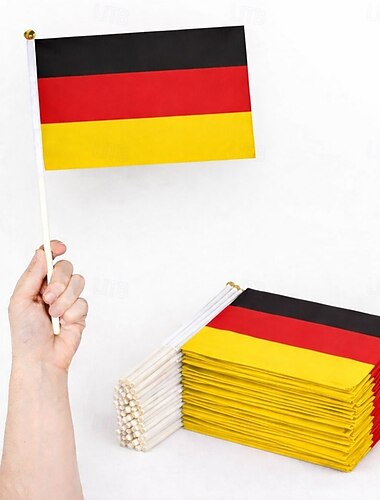  Verdensfotballkamp 2026 Flagg Håndholdt flagg Tyskland Vifte Cosplay Barne Voksne Unisex Maskerade Fest Fotballkamp Kle deg opp