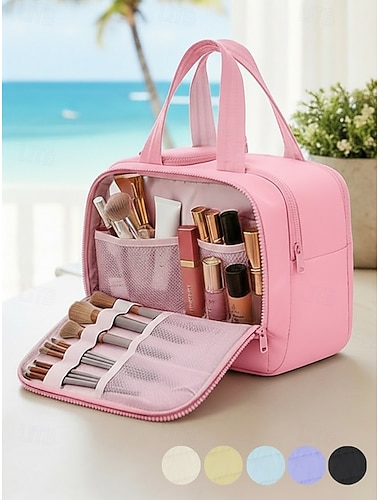  Große Reise-Kosmetiktasche für Damen – Polyester, mehrteiliger Kulturbeutel, in verschiedenen Farben erhältlich, elegant und praktisch, ideal für Geschäftsreisen, Urlaub und den täglichen Gebrauch