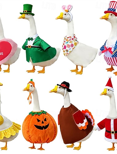  Conjunto de 8 roupinhas para varanda, perfeitas para todas as estações do ano: Dia dos Namorados, São Patrício, Páscoa, Verão, 4 de Julho, Outono, Halloween e Natal - ideais para decorar seu jardim,