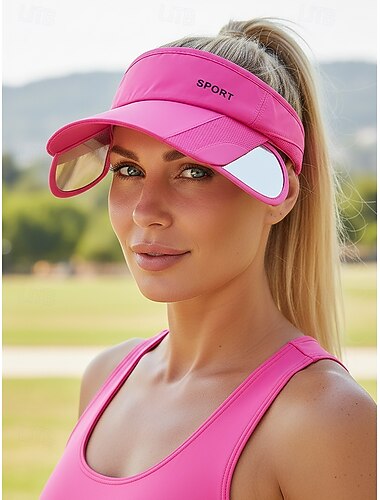  Casquette de sport pour femme avec visière réglable, disponible en plusieurs couleurs, en polyester, avec visière rétractable, idéale pour le golf, la course à pied, le tennis et les activités de plein air décontractées.