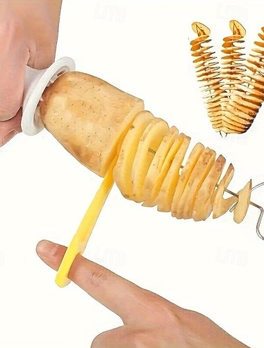  6 kpl tornado-perunaleikkurisetti, monitoiminen kädessä pidettävä spiraaliperunaleikkuri grilliin, grilliin &keittiökäyttöön, elintarviketurvallinen muovinen perunankiertotyökalusarja