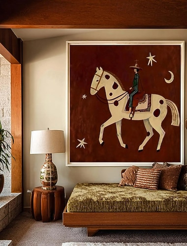  Ölgemälde Handgemalte Quadrat Abstrakt Landschaft Menschen Modern Impressionismus Ohne Innenrahmen (ohne Rahmen)