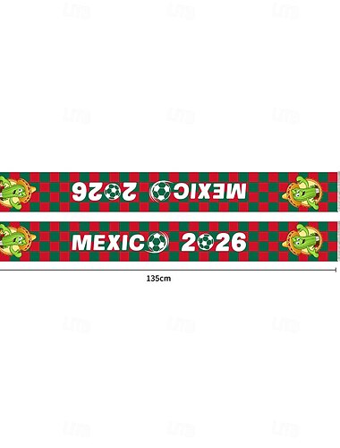  Jalkapallon maailmanottelu 2026 Huivi Jalkapallo jalkapallo Flag Vintage Aikuisten Sukupuolineutraali Naamiaiset ulko- Juhla Pukeudu