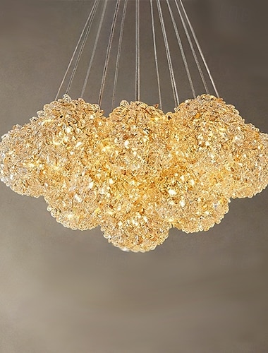  Lustre luxueux en cristal, suspension pour chambre à coucher, lampe simple et moderne pour chambre principale et salle à manger, éclairage créatif et moderne