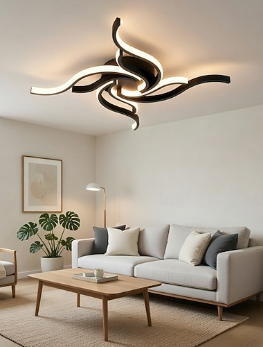  Moderne LED-taklampe, 56w 3360 lumen, innfelt lysekrone i taket, taklampe for kjøkken soverom arbeidsrom stue kontor spisestue, dimming fjernkontroll