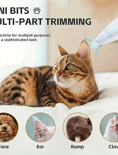  Ασύρματο τρίμερ ποδιών σκύλου με ισχυρή αναρρόφηση | αυτόματη συλλογή τριχών, επαναφορτιζόμενη USB, χαμηλού θορύβου, κατάλληλο για μικρά και μεγάλα σκυλιά, γάτες
