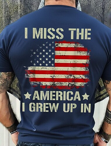  4 luglio 2026 250° Memorial Day Maglietta Uomo Stampa 3D Bandiera Americana Veterano Collo a Giro a maniche corte Quotidiano Strada