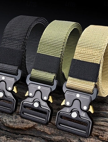  Herren Gürtel Metall Chrom Segeltuch Vintage Mode Taktisch Einfach Blau Schwarz Lässig Täglich Urlaub Alltagskleidung Taillengürtel