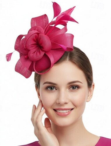  Γοητευτικά Λινάρι Γάμου Γενέθλια Κομψό Βίντατζ χαριτωμένο στυλ Με Φτερό Τούλι Ακουστικό Καπέλα