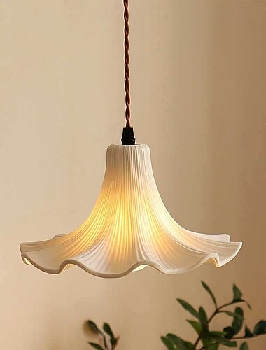  Lampa wisząca ceramiczna Bloom z motywem kwiatów, regulowana, do kuchni, wyspy, jadalni, sypialni