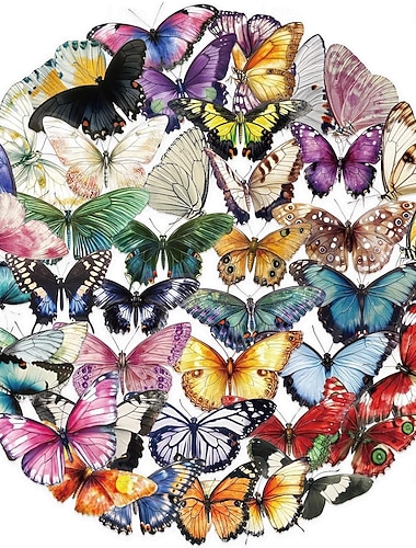  50 adesivi trasparenti a forma di farfalla/fiore/fungo, set di adesivi vintage impermeabili per diario, scrapbooking, laptop, Kindle, album fotografico, decalcomanie estetiche trasparenti per animali