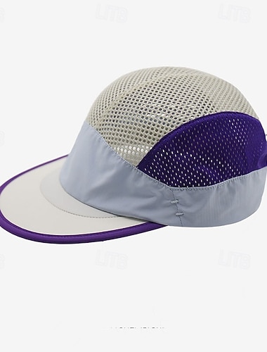  Boné de Baseball Boné de Corrida Chapéu de Sol Unisexo Larga Boné de Corrida Retalhos Proteção Solar A Prova de Vento Dissipação de calor para Tênis Basebal Corrida Verão Primavera Outono Violeta