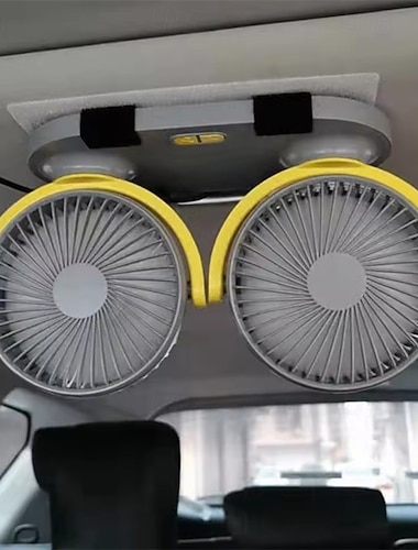  bil-usb-vifte kjølevifte bilvifte dobbelthodet bilvifte 3 hastigheter justerbar for bilkjølerluftvifte biltilbehørsvifte
