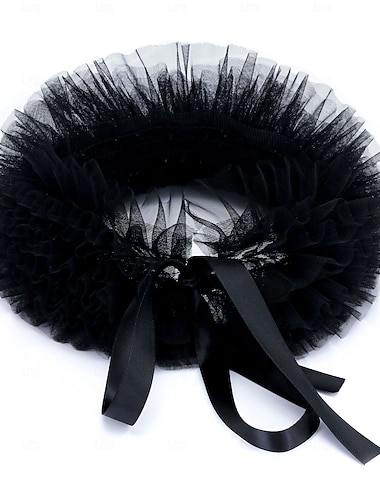  Rococo Victoriaans Renaissance Elizabethaanse ruchekraag Edelman Edelvrouw Kostuum Uniseks Halloween Carnaval Prestatie LARP Ren Faire Volwassenen Kraag Alle seizoenen