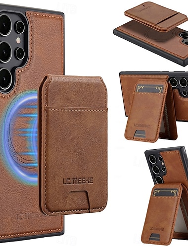 Handy Hülle Handyhüllen Für Samsung Galaxy S26 S26 Plus S26 Ultra Rückseite Magnetische Adsorption Brieftaschenhülle Mit Ständer Abnehmbar Unterstützt kabelloses Laden Retro PU-Leder