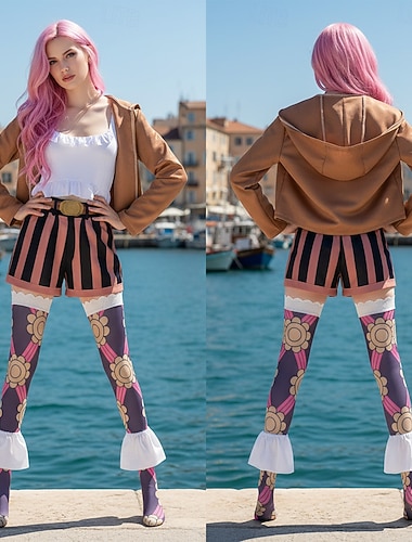  Haveventyrer Stråhattpirat Anime Cosplay-drakter Maskerade Anime-messe Topp Belte Shorts Til Dame Voksen