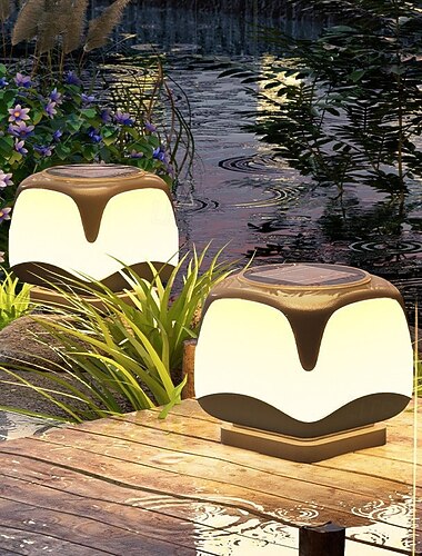  Pfostenleuchten, wasserdichte E26/E27-Säulenleuchten, moderne Außenleuchten aus Edelstahl für Hof und Villa, 3000 K Landschaftsbeleuchtung, für Garten, Terrasse und Balkon