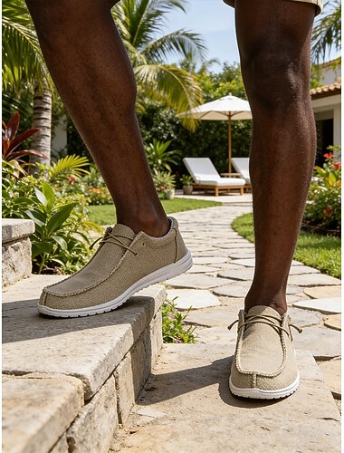  Canvas outdoorschoenen voor heren – comfortabele instappers voor op reis, wandelen en casual resortkleding.