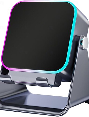  Enceinte à induction avec support pour téléphone, amplificateur audio sans fil avec lumière, support pour smartphone 10 W