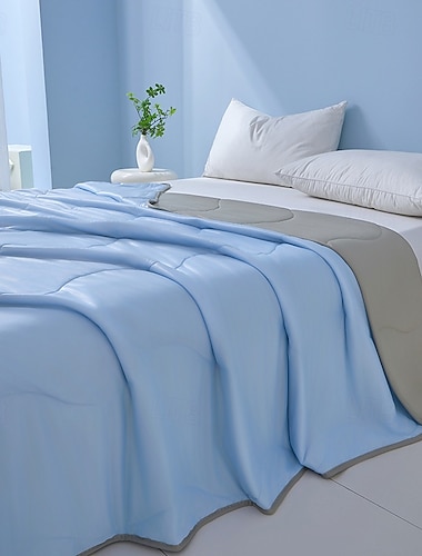  kjølende dyne sommerteppe lett pustende dyne mykt issilke sengeteppe til soverommet sengetøy