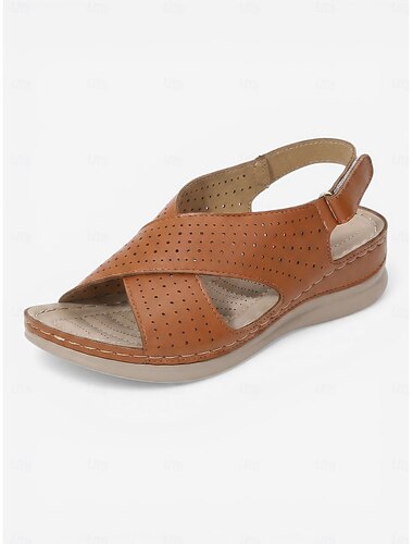  Damskie, niebieskie, wygodne sandały z podparciem łuku stopy – oddychające buty do chodzenia z paskiem krzyżowym, lekkie, miękkie i amortyzowane sandały letnie na podróże i zakupy &odzież codzienna