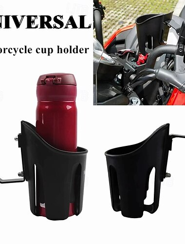  Univerzális motorkerékpár kulacstartó, kormányra szerelhető pohártartó kerékpárhoz, robogóhoz, ATV-hez, masszív italtartó motorkerékpár-kiegészítőkhöz, egyszerű rögzítési kialakítás, fekete