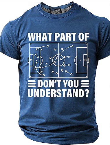  Internationale Fußballmeisterschaft Herren – Was verstehst du nicht an der Fußballtaktiktafel? Lustiges, sarkastisches Fußball-T-Shirt mit Grafik, Kurzarm, Spieltags-Designerkleidung, Größen S, M, L,