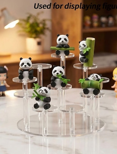 Runder Acryl-Präsentationsständer, 4/5/6/7/8/9-stufiges Leiterregal, transparentes, hochtransparentes Material, Präsentationsständer für Kosmetik, Parfüm und Figuren, Aufbewahrungs- und