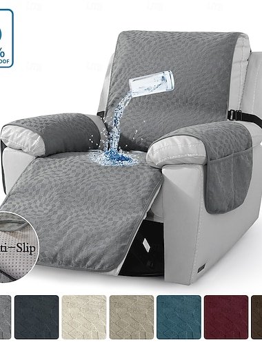  wasserdichter Sofabezug, rutschfest, strapazierfähig, tierfreundlich, fleckenabweisend, einfarbig, modern-minimalistisch, vollständige Abdeckung für Hunde und Katzen, Wohnzimmer, ganzjährig verwendbar