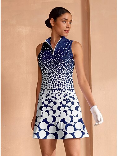  Damen Golfkleid Dunkelblau Ärmellos Kleid Damen-Golfkleidung, Kleidung, Outfits, Kleidung