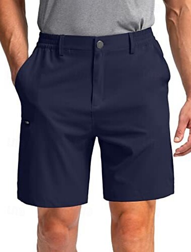  Homme Shorts Robe Short Entreprise Short décontracté Short de Golf Avec Poches Taille Élastique Uni Confort Séchage Rapide Longueur Genou Occasionnel Extérieur Affaires Mode Streetwear Noir bleu