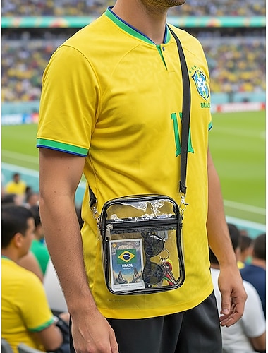  Sac bandoulière transparent en PVC pour femme, disponible en plusieurs tailles (grande et petite) avec bandoulière réglable, sacs multicolores élégants pour les vacances à la plage, les voyages et le quotidien.