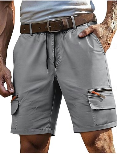  Per uomo Carico tattico Pantaloncini cargo Shorts Pantaloncini casual Coulisse Tasca Elastico in vita Semplice Comodità Traspirante Lunghezza al ginocchio Quotidiano All'aperto Vacanza Vacanza Moda