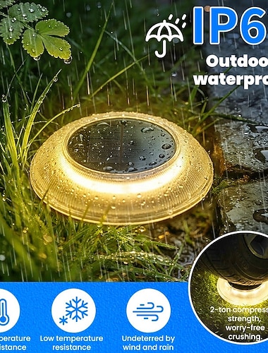  2 Pièces 2 W Lumières Sous-marines Lumières solaires LED Lumières de Chemin & Lanternes Multifonction Alimenté par énergie solaire Créatif Blanc Chaud Blanc Naturel Blanc 3.7 V Éclairage Extérieur